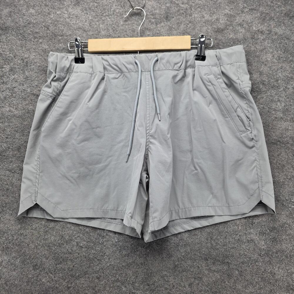 Realtree Fishing Shorts Mens L Gray Athletic 4 Inseam Pockets Drawstring